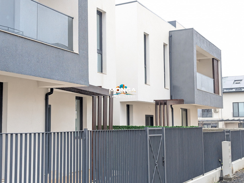 Casa moderna | 3 dormitoare | Otopeni | curte | la alb | metrou