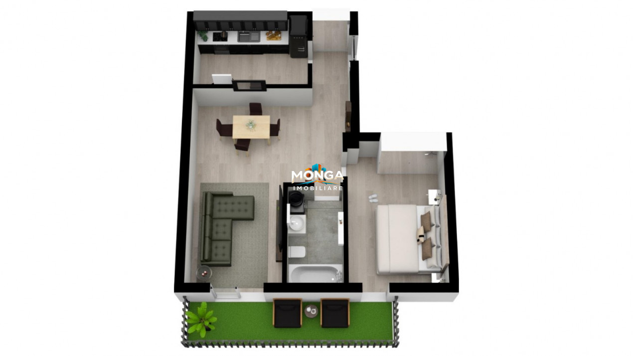 Apartament 2 camere | 0 comision | 54mp | Otopeni | Demisol cu gradina | Metrou