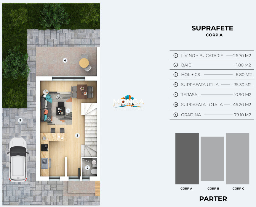 Triplex 4 camere | 0 comision | Otopeni Odai - Drumul Viilor