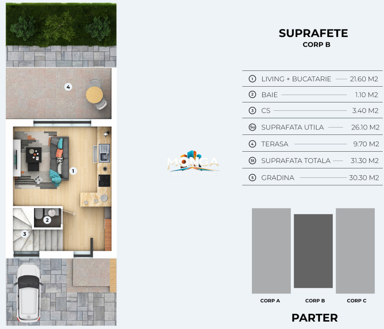 Triplex 4 camere | 0 comision | Otopeni Odai - Drumul Viilor