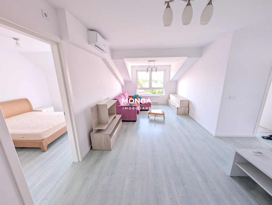 Apartament 3 camere 66mp +7mp terasa |  Otopeni Toscana | Mobilat | Mansarda