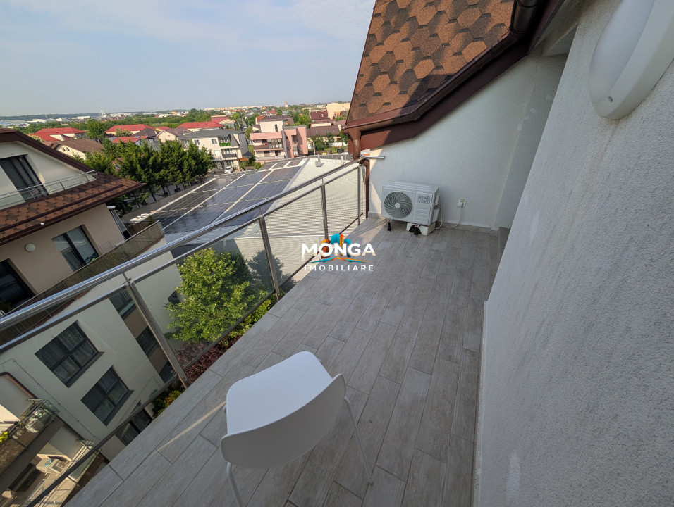 Apartament 3 camere 66mp +7mp terasa |  Otopeni Toscana | Mobilat | Mansarda