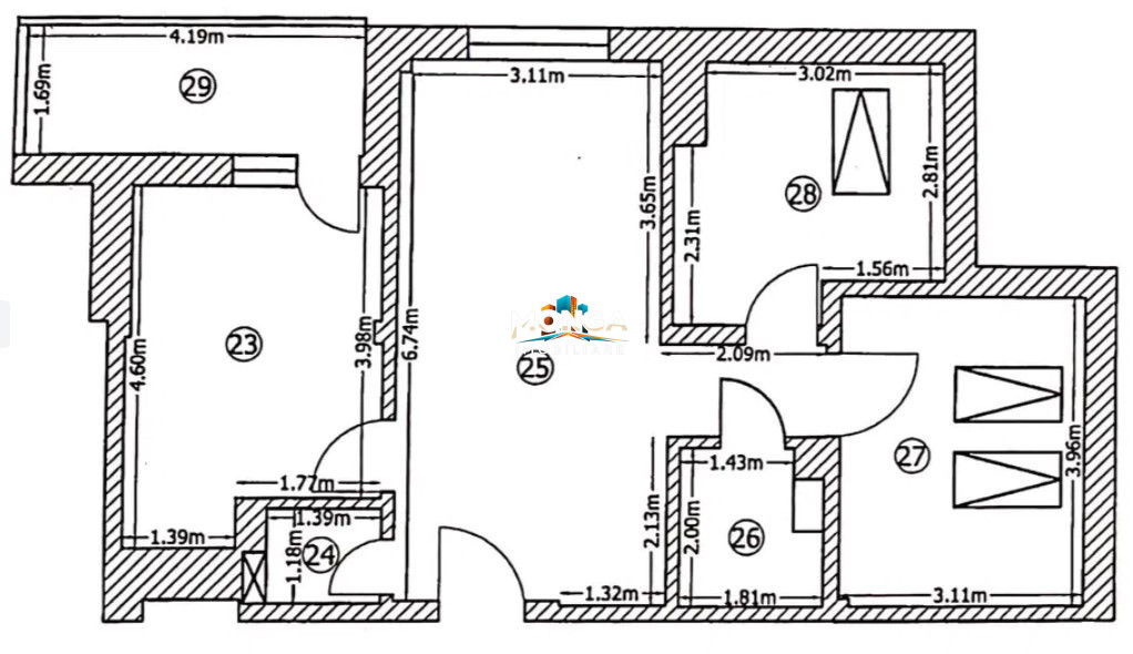 Apartament 3 camere 66mp +7mp terasa |  Otopeni Toscana | Mobilat | Mansarda