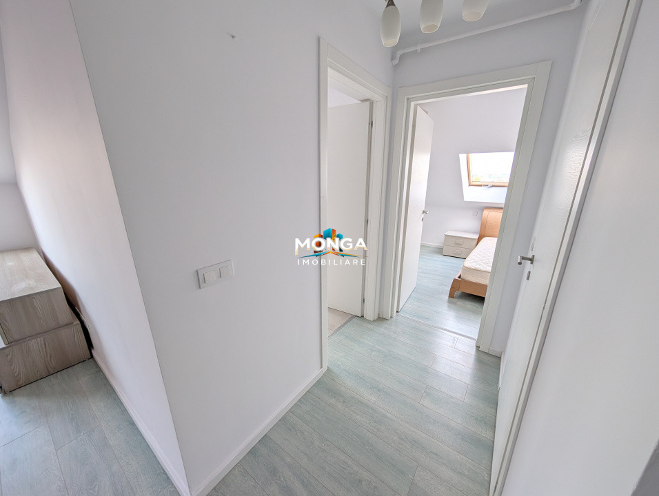 Apartament 3 camere 66mp +7mp terasa |  Otopeni Toscana | Mobilat | Mansarda