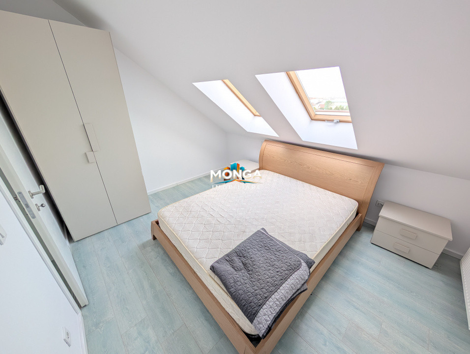 Apartament 3 camere 66mp +7mp terasa |  Otopeni Toscana | Mobilat | Mansarda