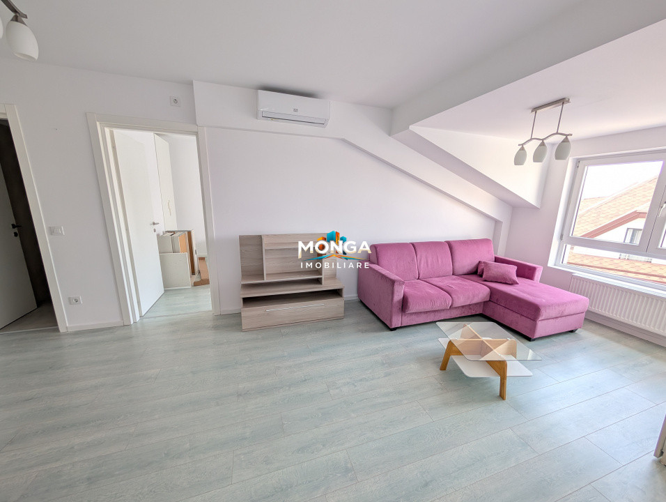 Apartament 3 camere 66mp +7mp terasa |  Otopeni Toscana | Mobilat | Mansarda