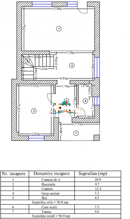 Casa 5 camere 123mp | 0 comision | Otopeni Ana Aslan | mobilat utilat