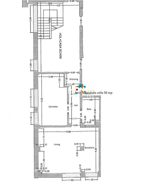 Apartament 2 camere 50mp | 0 comision | Otopeni 23 Aug | Demisol inalt | Mobilat