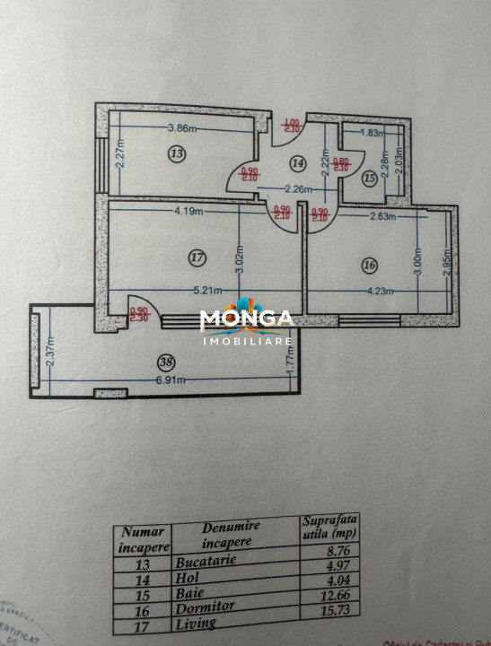 Apartament 2 camere 46mp | 0 comision | Otopeni 23 August