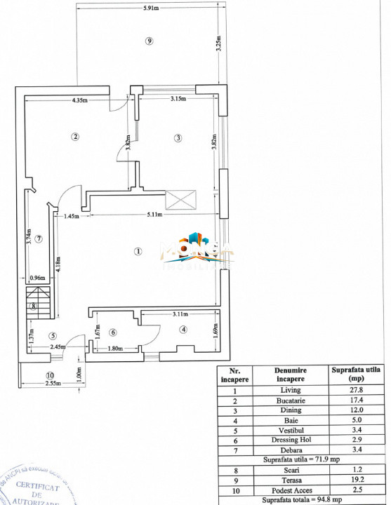 Casa 5 camere 224mp | 0 comision | Otopeni str Maramures | Metrou | 510mp teren