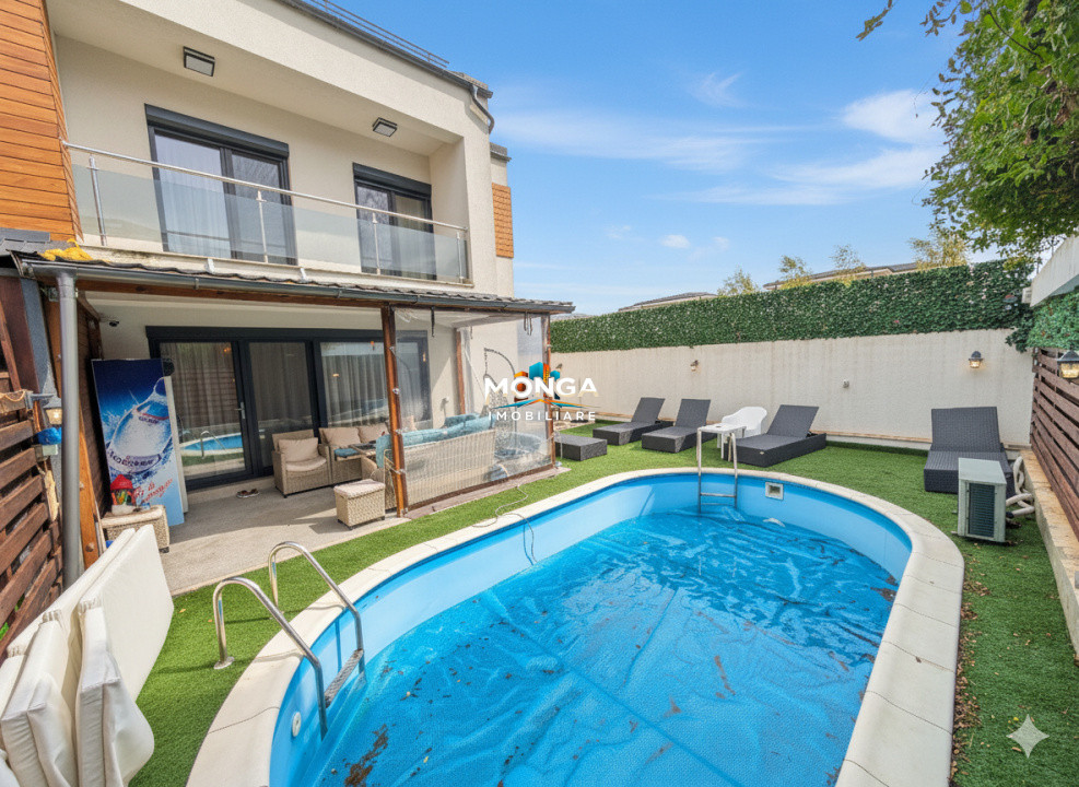 Casa premium 5 camere 180 mp Tunari | 0 comision | Piscina | mobilat utilat