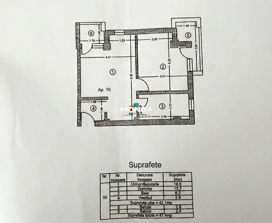 Apartament 2 camere 42mp | 0 comision | Otopeni Ion Creanga | Mobilat