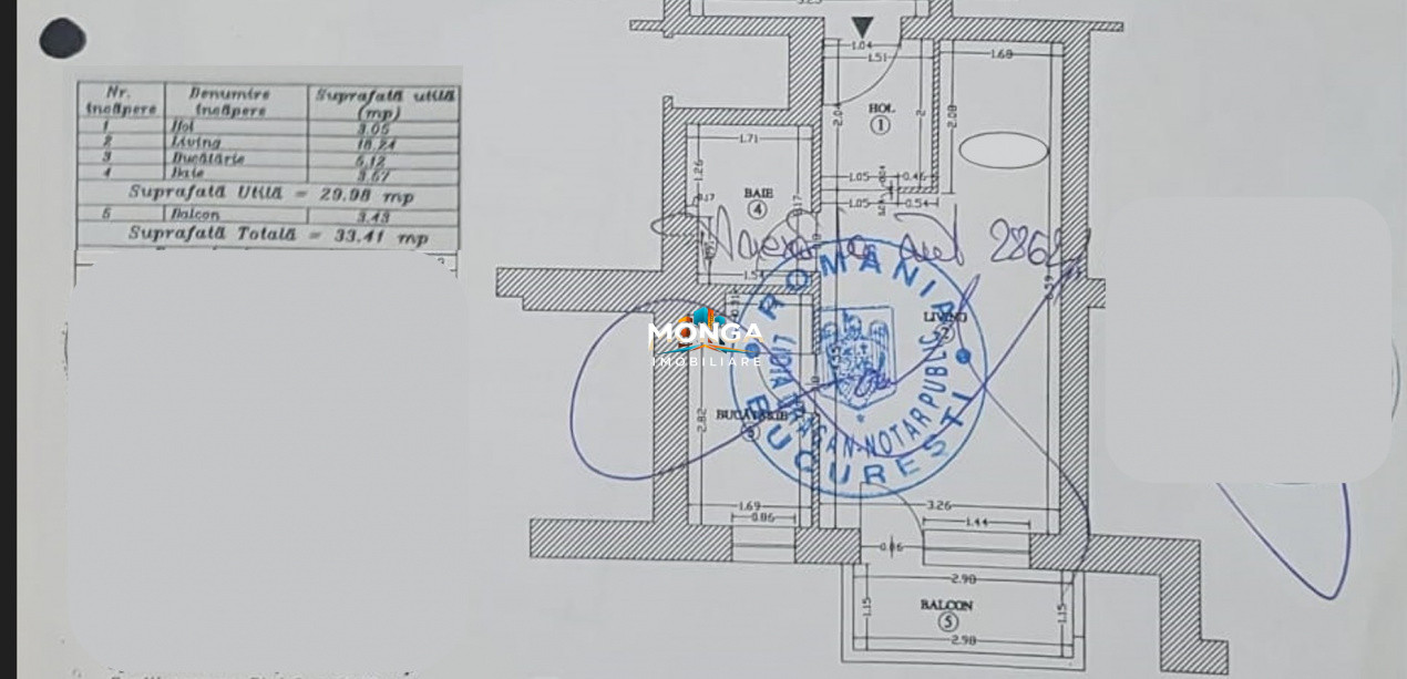 Studio 34mp | 0 comision | Baneasa - Aleea Privighetarilor | mobilat utilat
