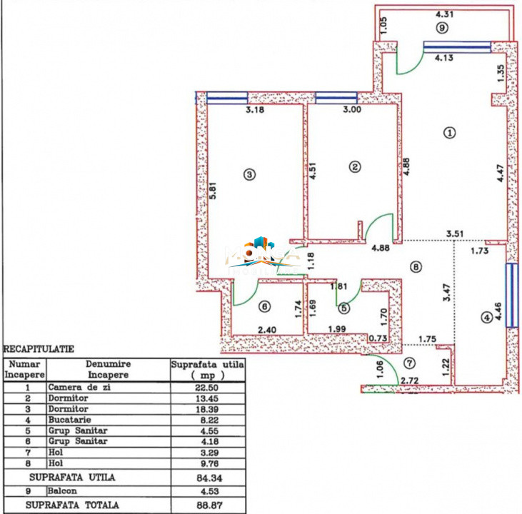 Apartament 3 camere 85mp | 0 comision | Complex 4City Pipera | mobilat utilat