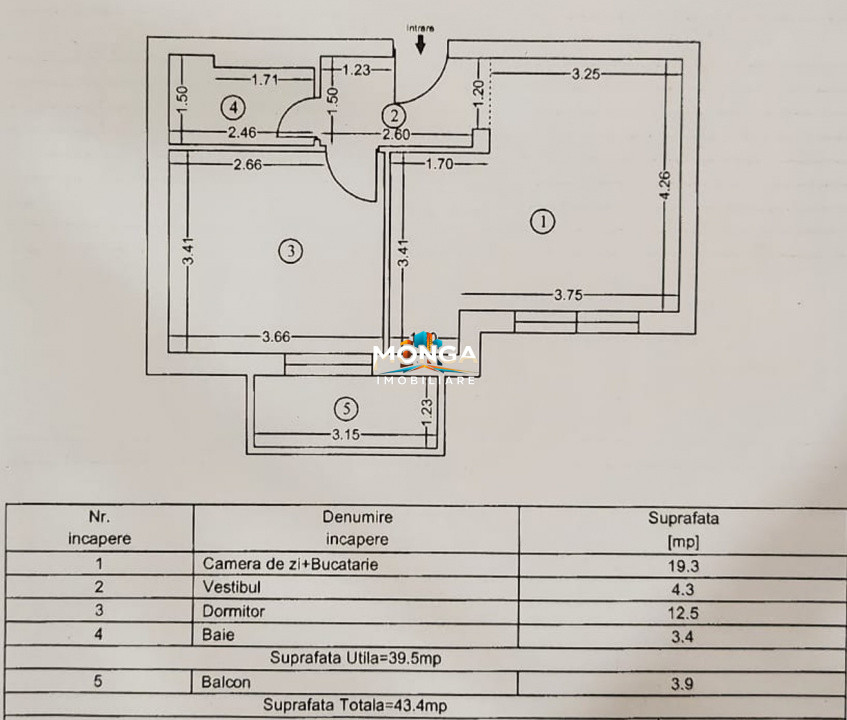 Apartament 2 camere 40mp | 0 comision | Cosmopolis | Mobilat Utilat