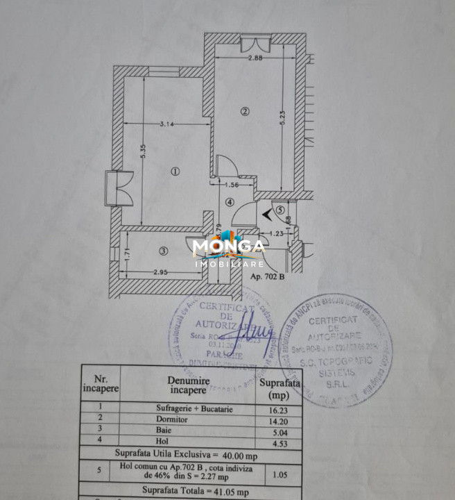 Apartament 2 camere 41mp | 0 comision | Cosmopolis