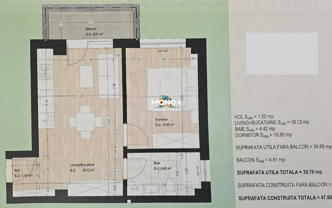 Apartament 2 camere 40mp | 0 comision | Otopeni Avram Iancu | Parcare