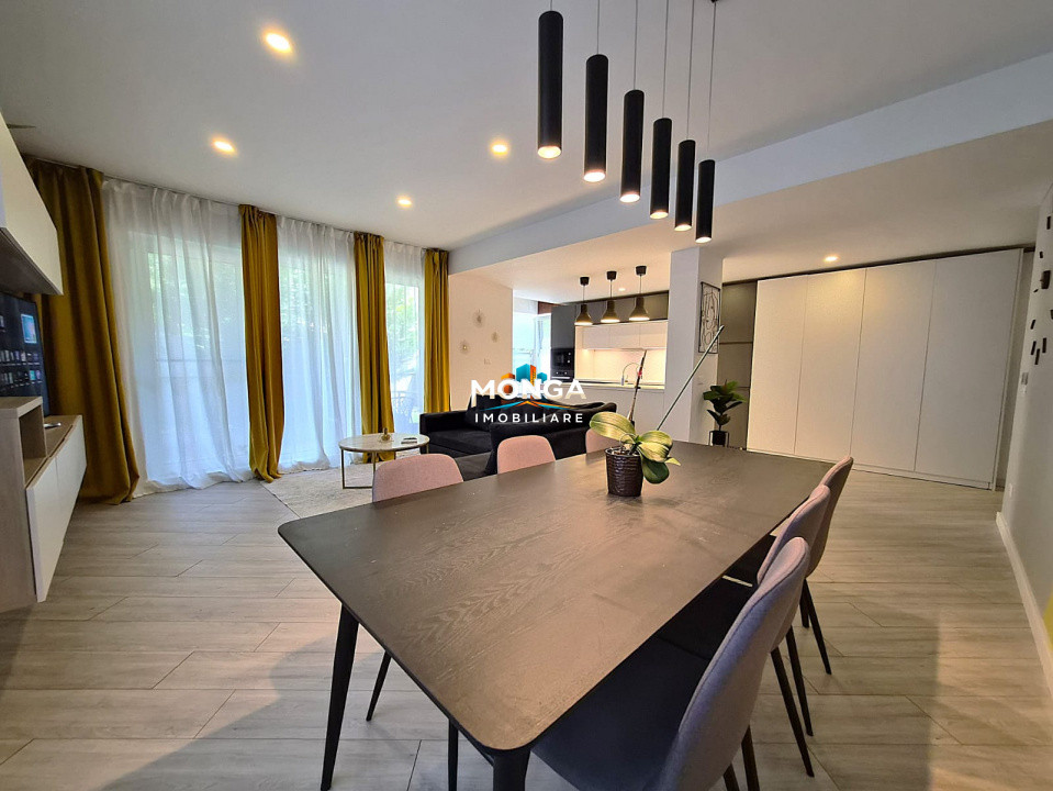 Apartament 3 camere 90mp + curte 70mp | 0 comision | Pipera | Mobilat Utilat