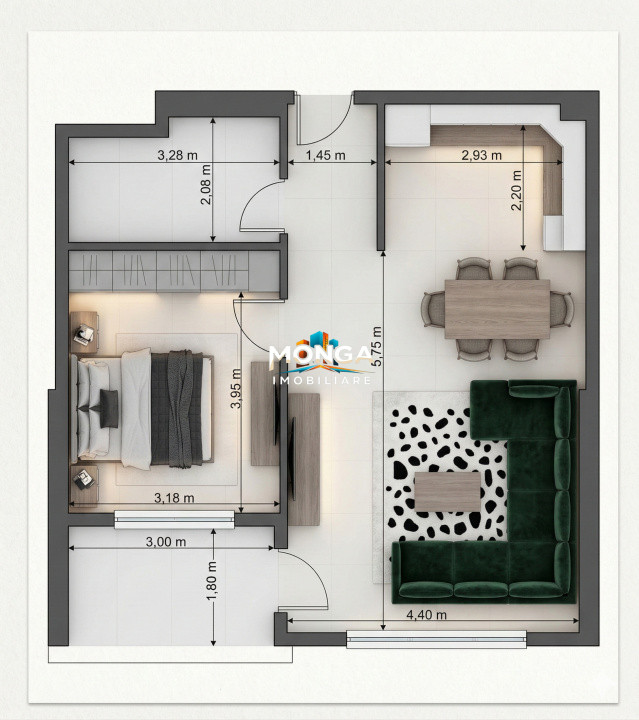 Apartament 2 camere 59mp mobilat| 0 comision | Bulevardul Pipera - Iancu Nicolae