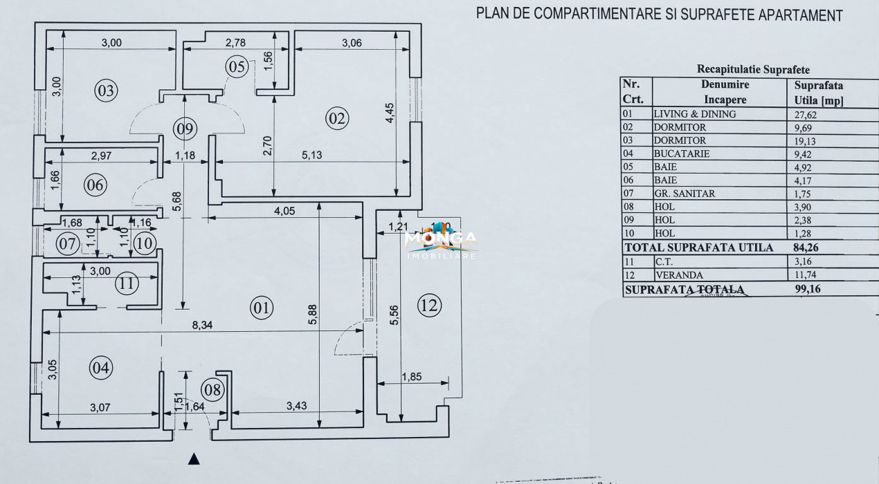 Apartament 3 camere 87mp +12 mp terasa | 0 comision | Felicity - Padurea Baneasa