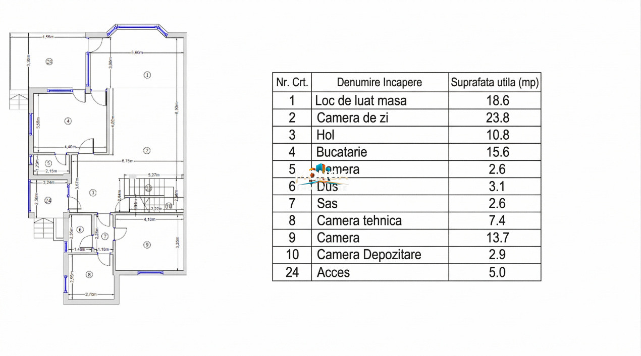 Casa 5 camere 220mp | 0 comision | Campul Pipera langa Cortina North