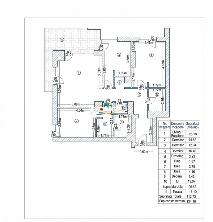 Apartament 4 camere 96mp + 17mp terasa | 0 comision | Iancu Nicolae - Privigheto