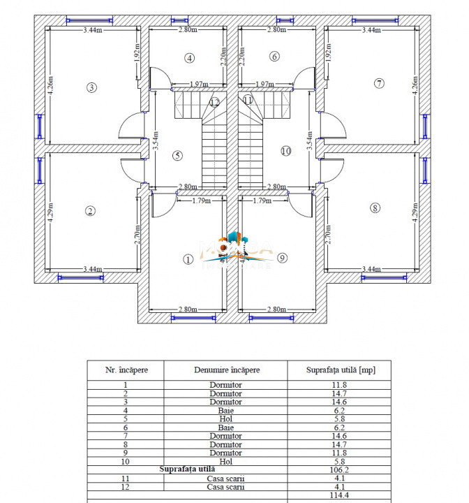 Duplex 5-6 camere 170mp | 0 comision | Balotesti| mobilat utilat | 200mp teren