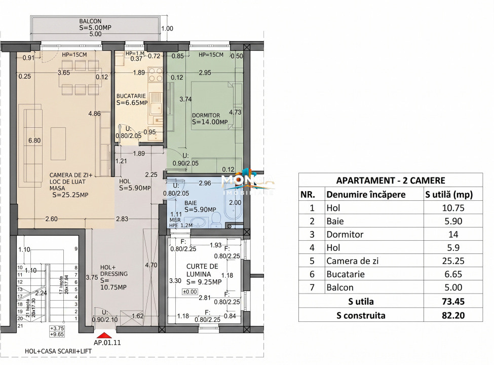 Apartament 2 camere 68mp +5mp terasa | 0 comision | Biharia Zeletin