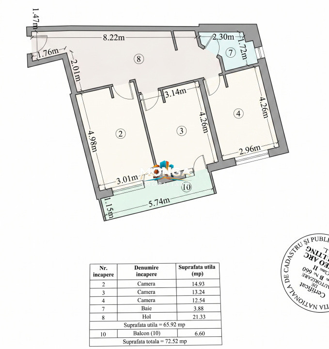 Apartament 3 camere 73mp | 0 comision | Otopeni Central | parcare boxa | metrou