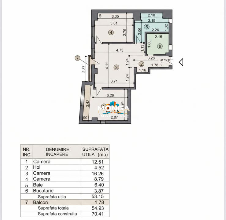 Apartament 3 camere 55mp | 0 comision | Petrom City