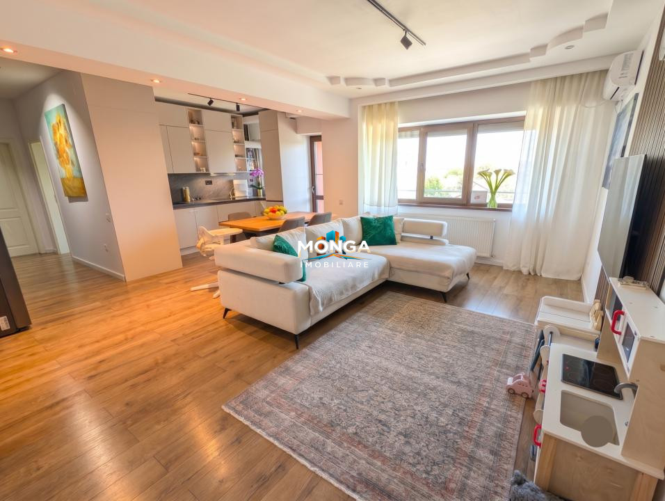 Apartament 3 camere 80mp | 0 comision | Pipera - Scoala Americana | mobilat util