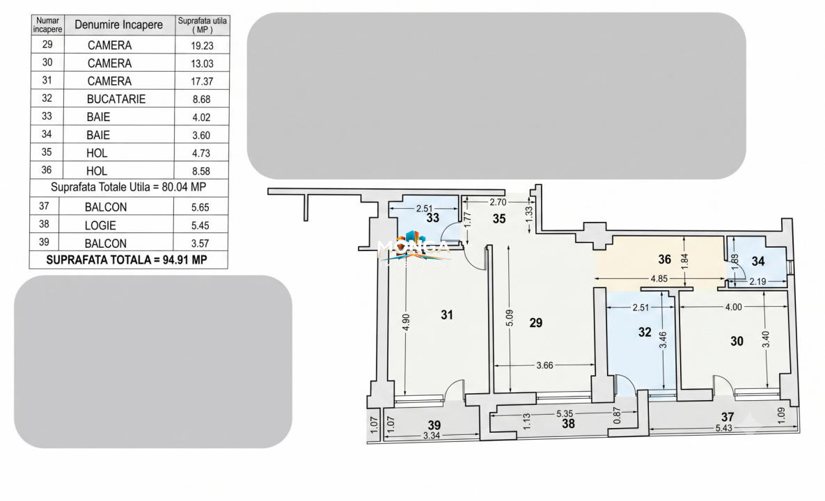Apartament 3 camere 80mp | 0 comision | Pipera - Scoala Americana | mobilat util