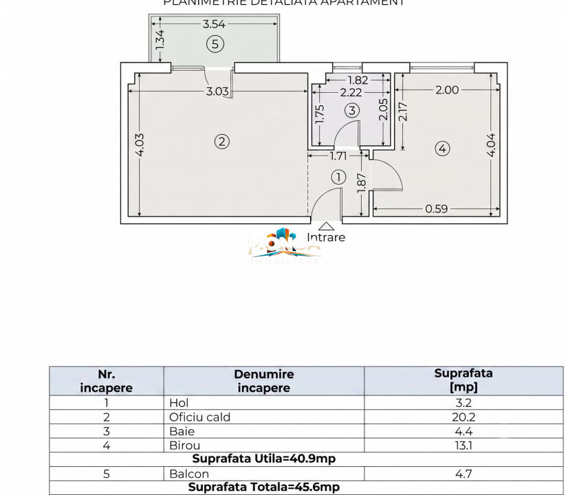 Apartament 2 camere 41mp | 0 comision | Otopeni Avram Iancu | Mobilat | Parcare