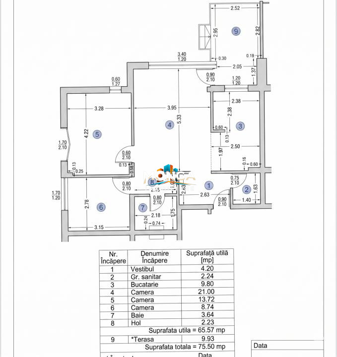 Apartament 3 camere 75mp | 88mp curte | 0 comision | Otopeni Golden Residence