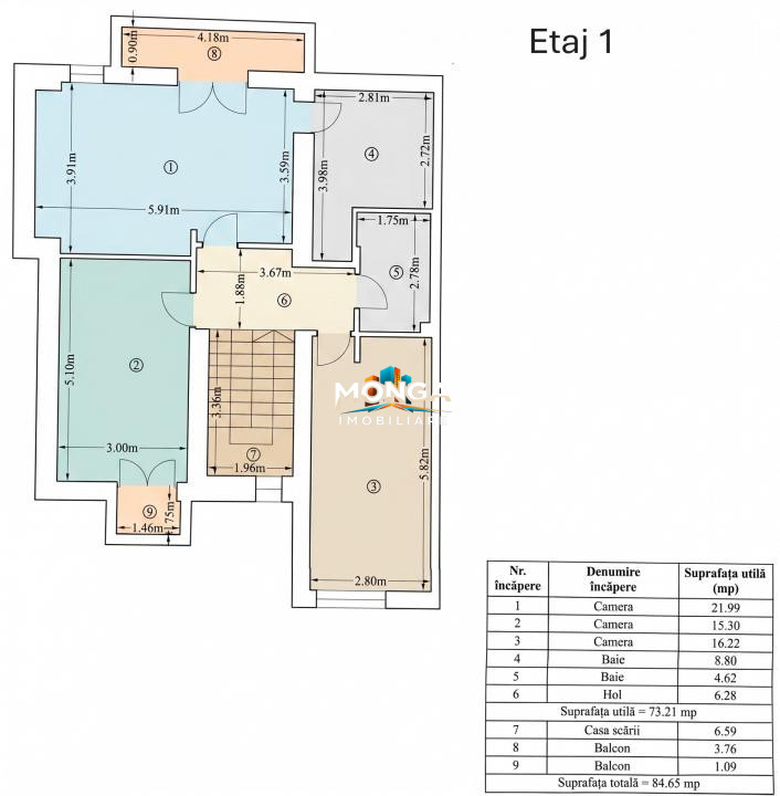 Casa 5 camere 175mp | 0 comision | Otopeni | Prima Inchiriere | Partial Mobilat