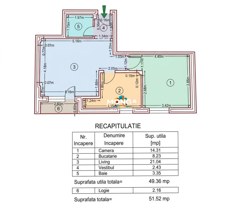 Apartament 2 camere 49mp | Otopeni Luxor | Mobilat | Parcare