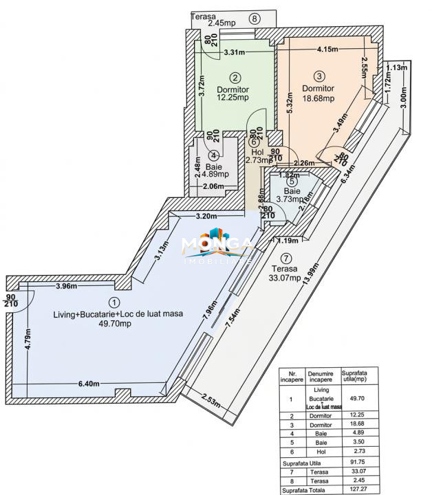 Apartament 3 camere 92mp +35mp terase | 0 comision | Pipera Emil Garleanu