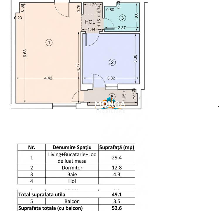 Apartament 2 camere 49mp | 0 comision | Tunari Darwin Residence