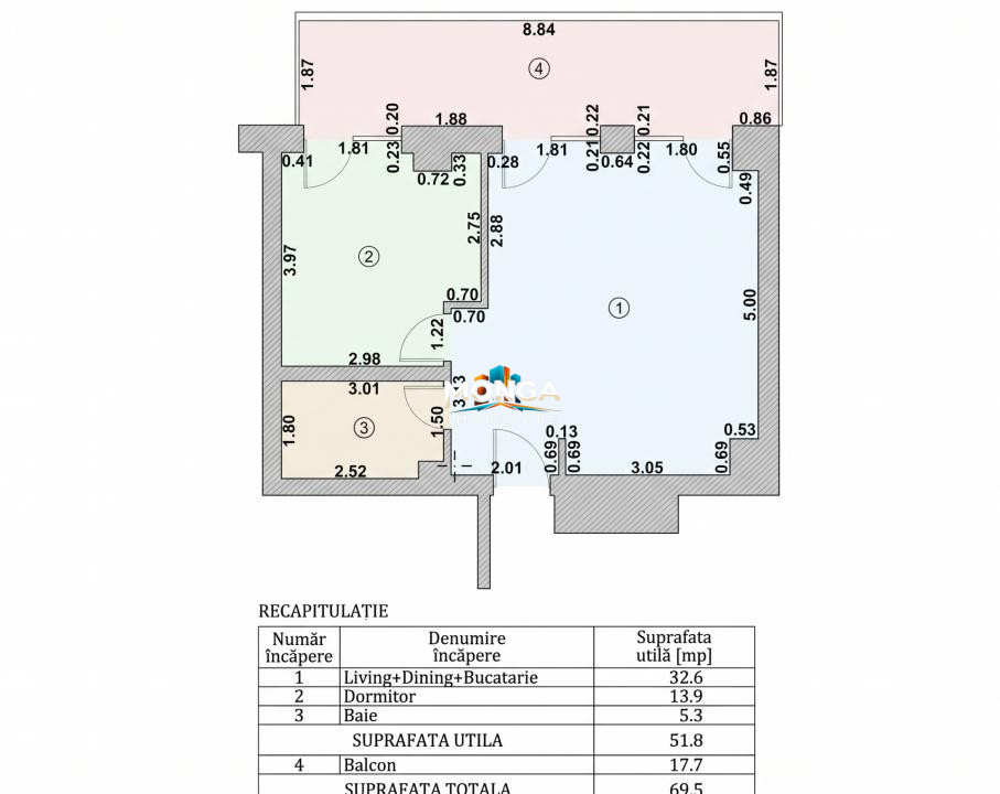Apartament 2 camere 52mp | 0 comision | Cortina Iancu Nicolae | TVA inclus