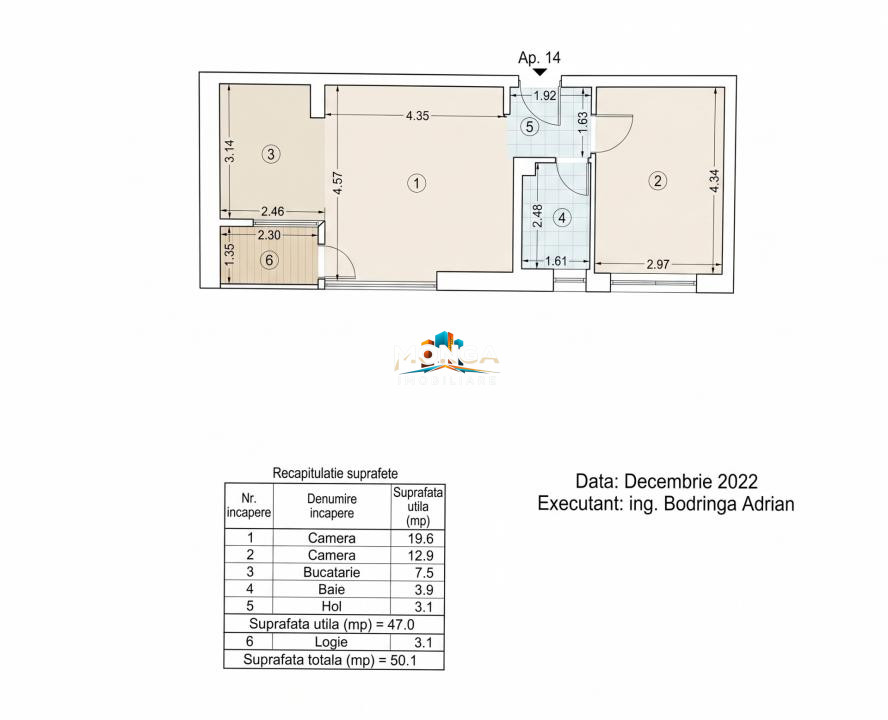 Apartament 2 camere 47mp | 0 comision | Aviaitiei Bilciuresti