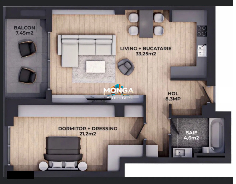 Apartament 2 camere 67mp | 0 comision | Pipera Residence 5 Forest