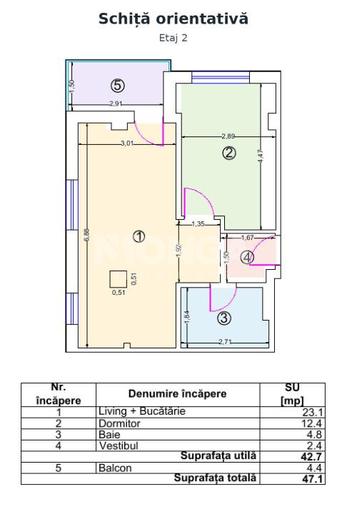 Apartament 2 camere 43mp | 0 Comision | Otopeni Libertatii | Bloc Nou