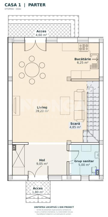 Duplex 4 camere 120mp | 0 Comision | Otopeni, Odai | Living spatios