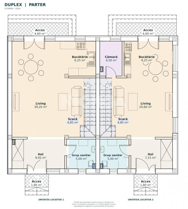Duplex 4 camere 120mp | 0 Comision | Otopeni, Odai | Living spatios