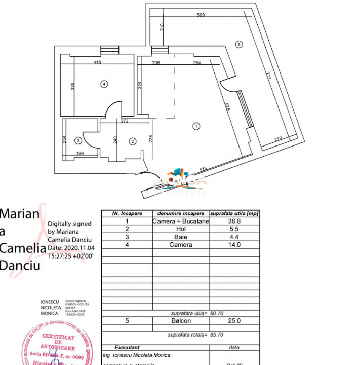 Apartament 2 camere | 61mp + 25mp terasa | Aviatiei - Promenada | mobilat utilat